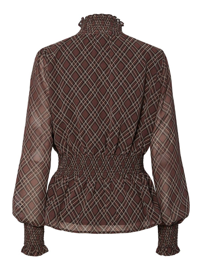 Cora High Neck Top (Sassafras/Check)