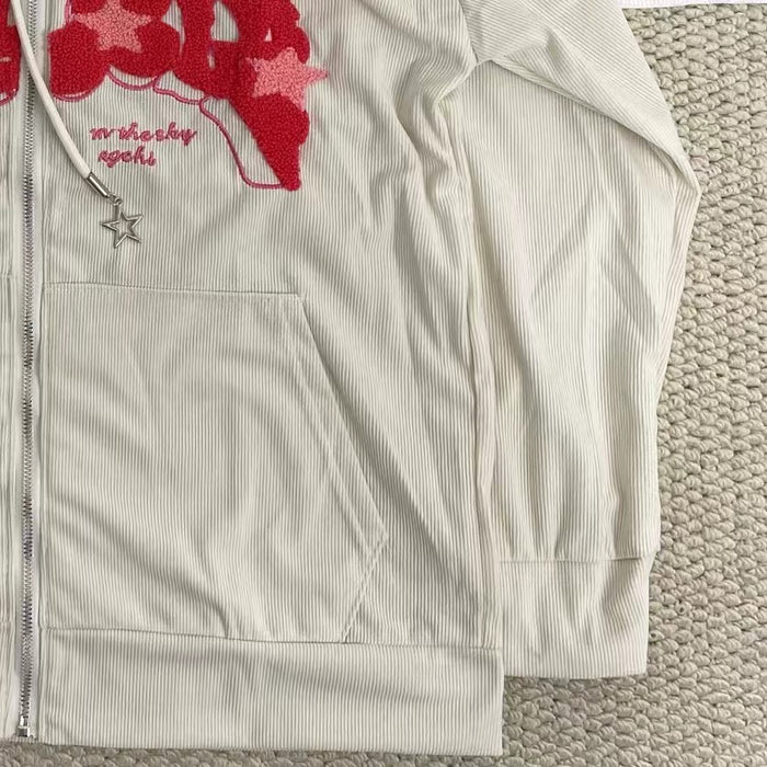 Corduroy Cardigan Sweatshirt