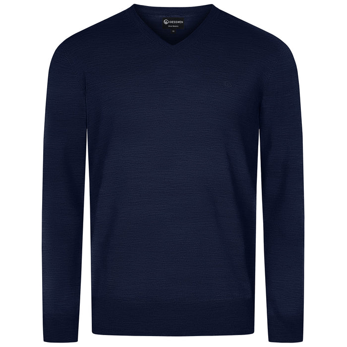 Giesswein V-Neck cotton Men - ocean blue 540