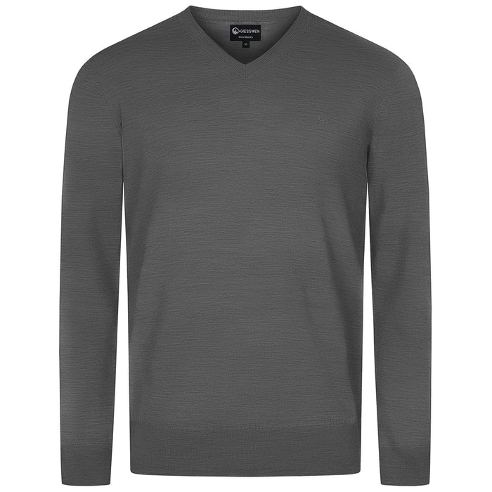 Giesswein V-Neck cotton Men - grey 017