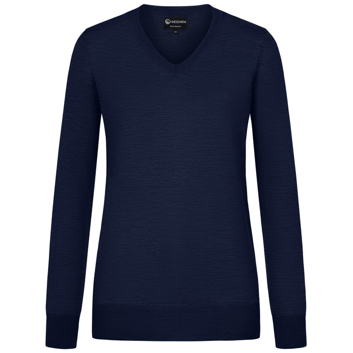 Giesswein V-Neck cotton Women - ocean blue 540
