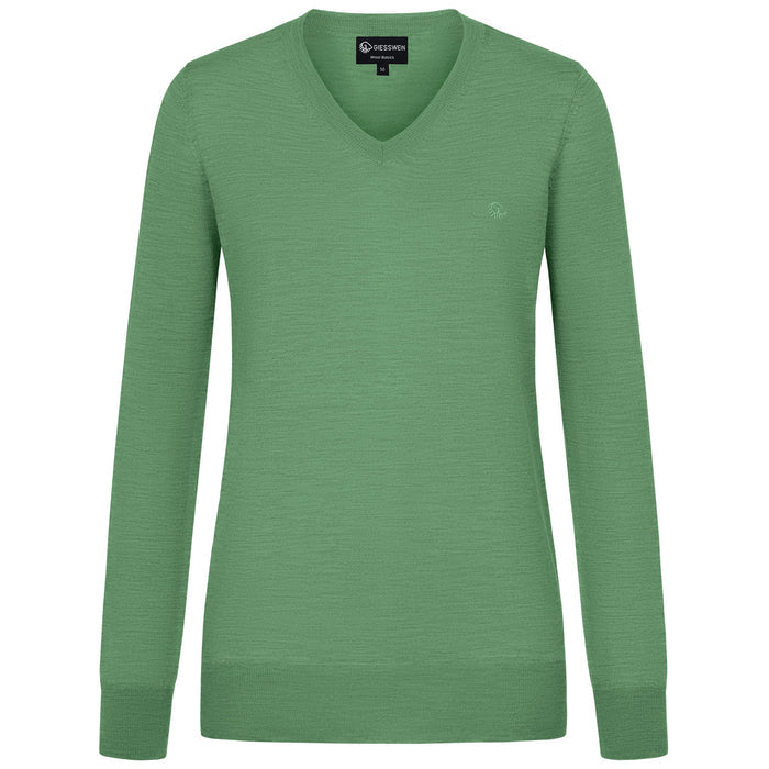 Giesswein V-Neck cotton Women - hay green 405