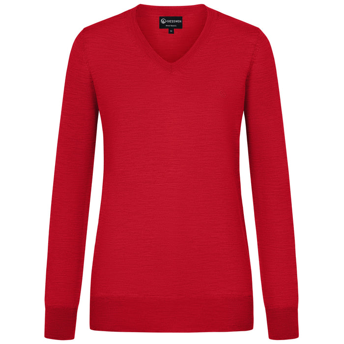 Giesswein V-Neck cotton Women - flame red 343