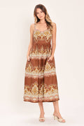Count Me In Printed Midi Dress