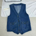 Cowboy vest, workwear, casual wide coat