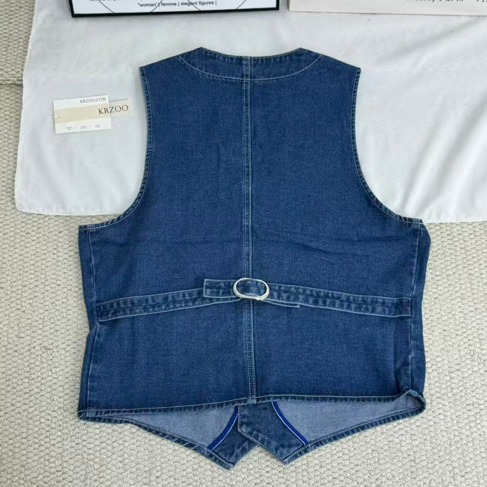 Cowboy vest, workwear, casual wide coat