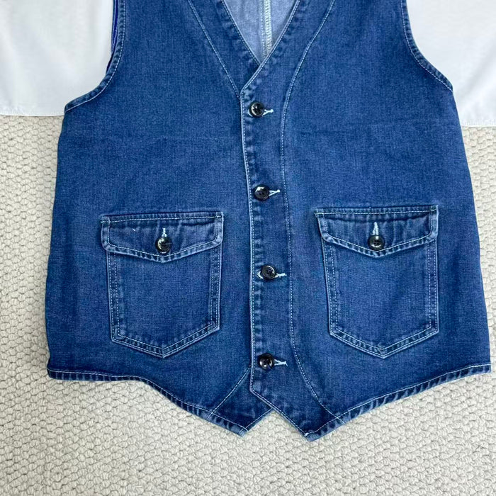 Cowboy vest, workwear, casual wide coat