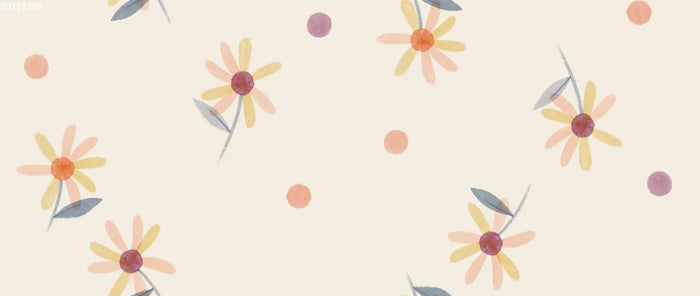 Crayon Flower Multi Small - Family Fabrics B.V.