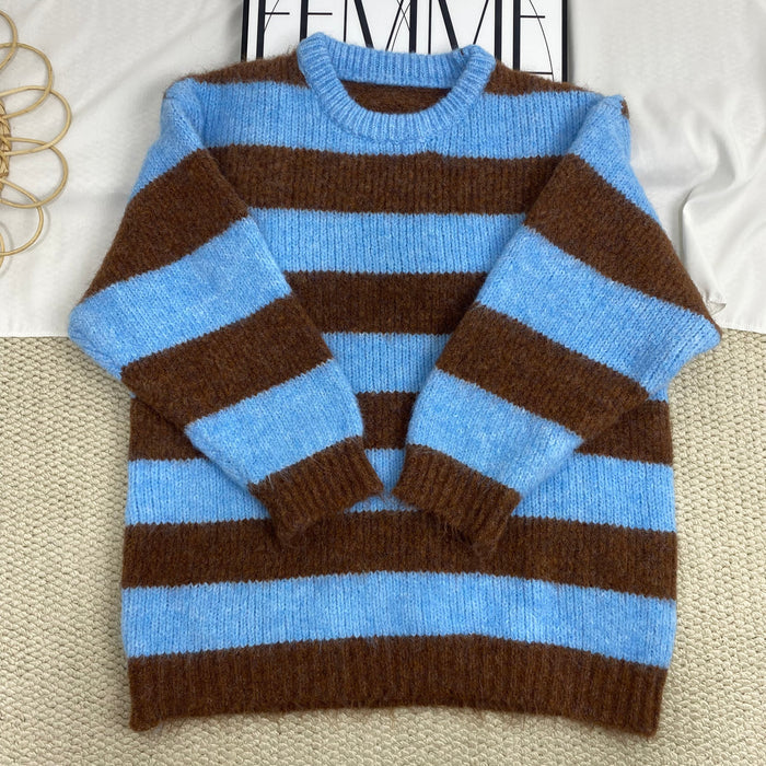 Crew Neck Striped Sweater