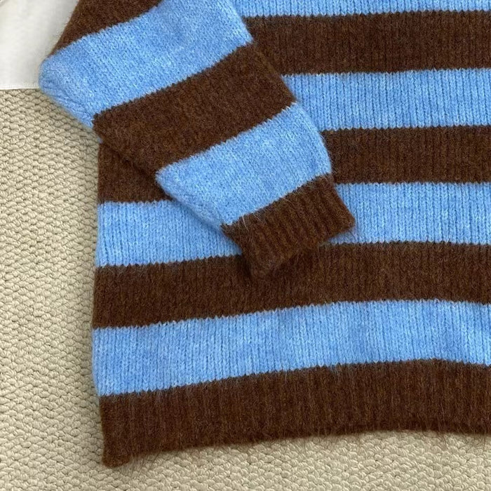 Crew Neck Striped Sweater