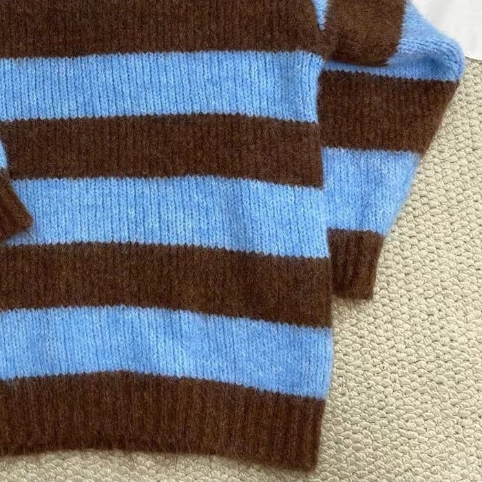 Crew Neck Striped Sweater
