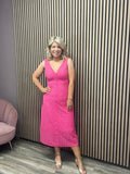 CRISTA MIDI DRESS (FUCHSIA)