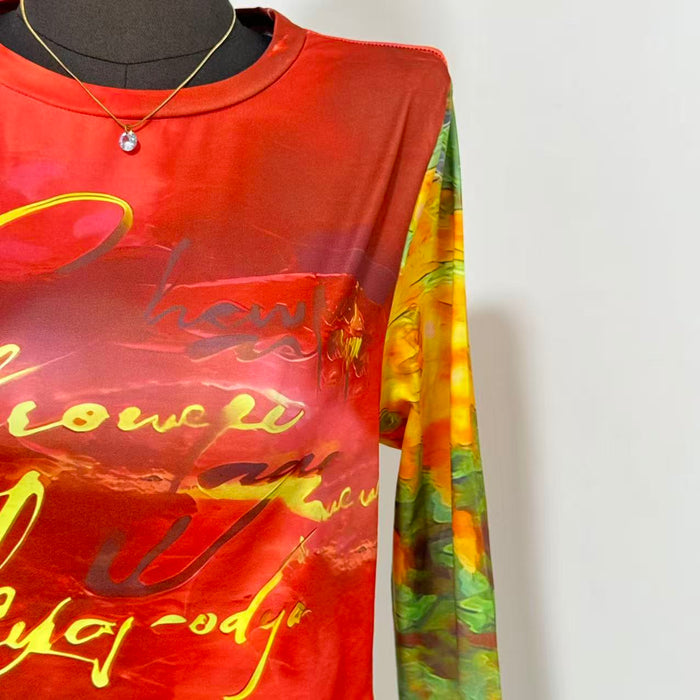Cropped Slim-Fit Printed T-Shirt
