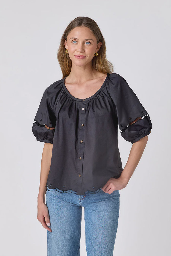 Crosby Perrie Top in Black