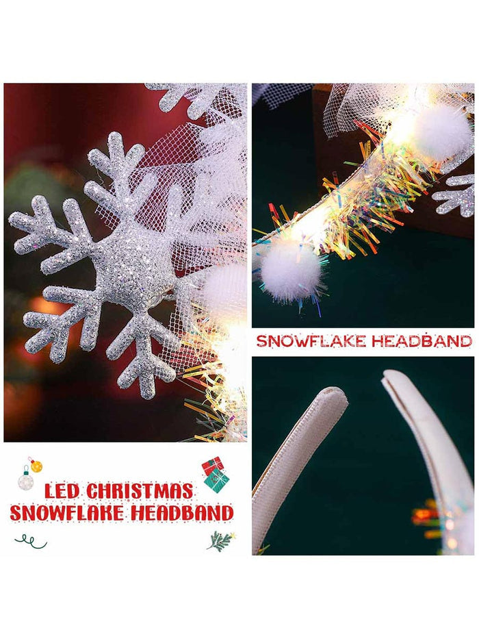 Cute Snowflake LED Headband for Festivals