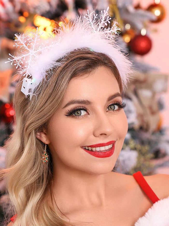 Cute Snowflake LED Headband for Festivals