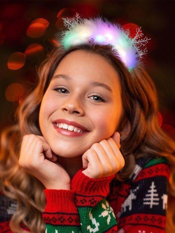 Cute Snowflake LED Headband for Festivals