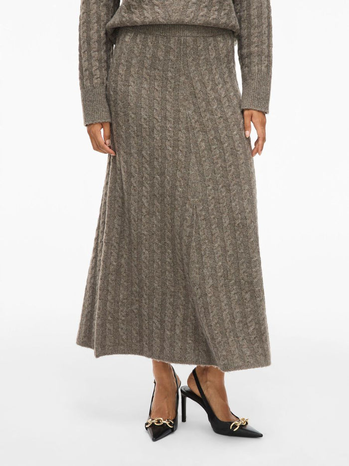 Daisy Knit Ankle Skirt (Falcon/Melange)