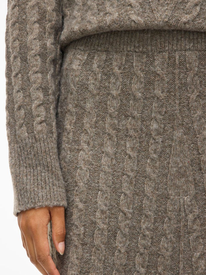 Daisy Knit Ankle Skirt (Falcon/Melange)
