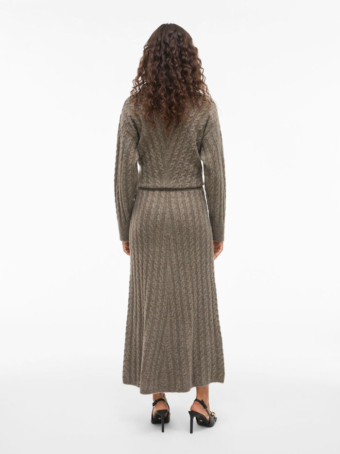 Daisy Knit Ankle Skirt (Falcon/Melange)