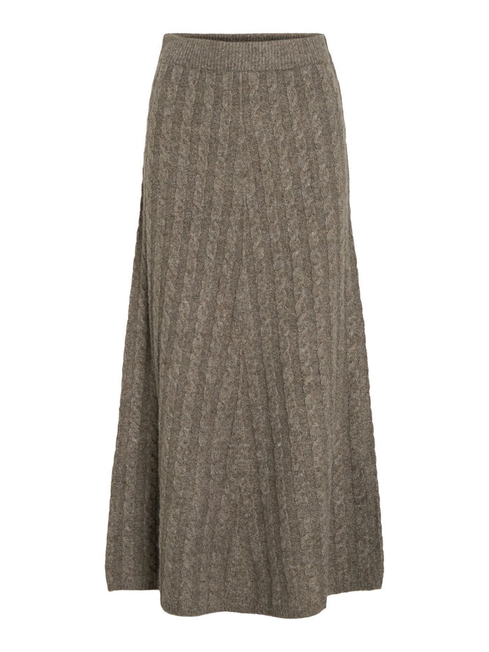 Daisy Knit Ankle Skirt (Falcon/Melange)