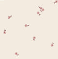 Daisy Stem Pink Light Beige - Family Fabrics B.V.
