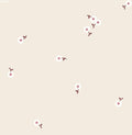 Daisy Stem Plum Light Beige - Family Fabrics B.V.