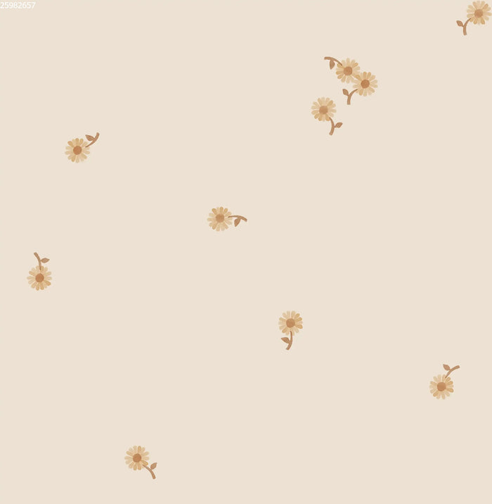 Daisy Stem Toffee Beige - Family Fabrics B.V.