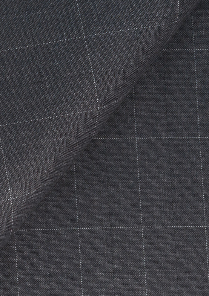 Dark Grey Windowpane Vest - SARTORO