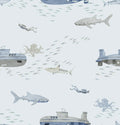 Deep Sea Diving Blue - Family Fabrics B.V.