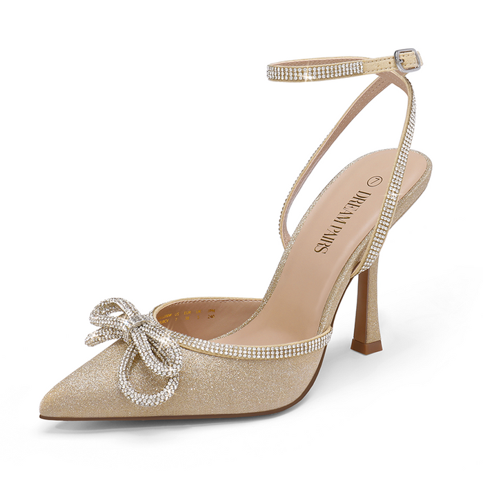 Destiny Rhinestone Strap Pumps
