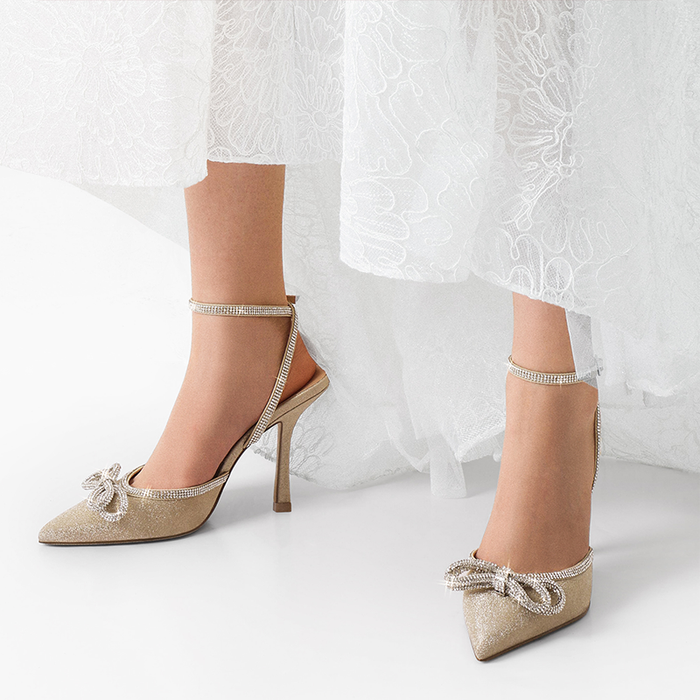 Destiny Rhinestone Strap Pumps