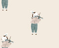 Donkey with Violin Blue - Family Fabrics B.V.