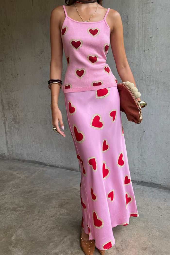 Dorris Skirt (Pink Hearts)