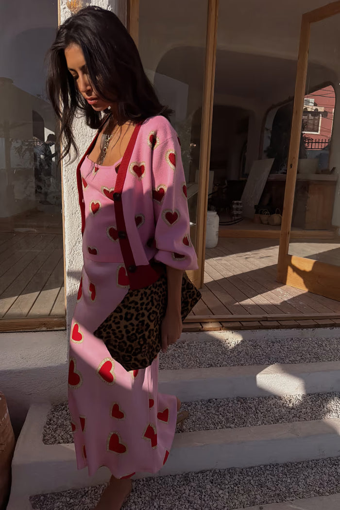 Dorris Skirt (Pink Hearts)