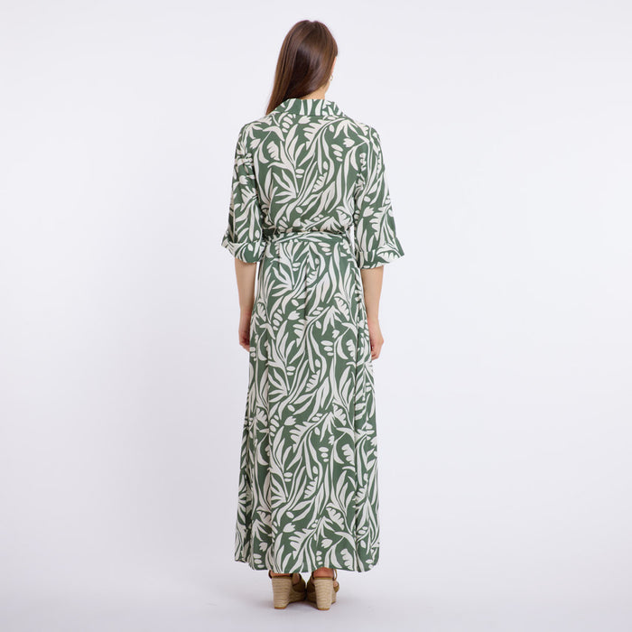 DORYNE DRESS (KHAKI/CREAM)