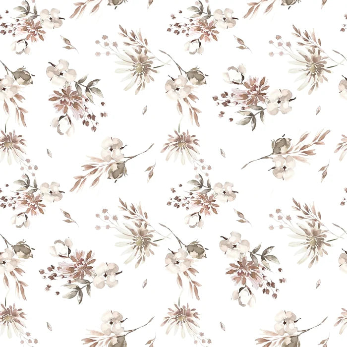 Dried Flowers Rose Off White - Family Fabrics B.V.