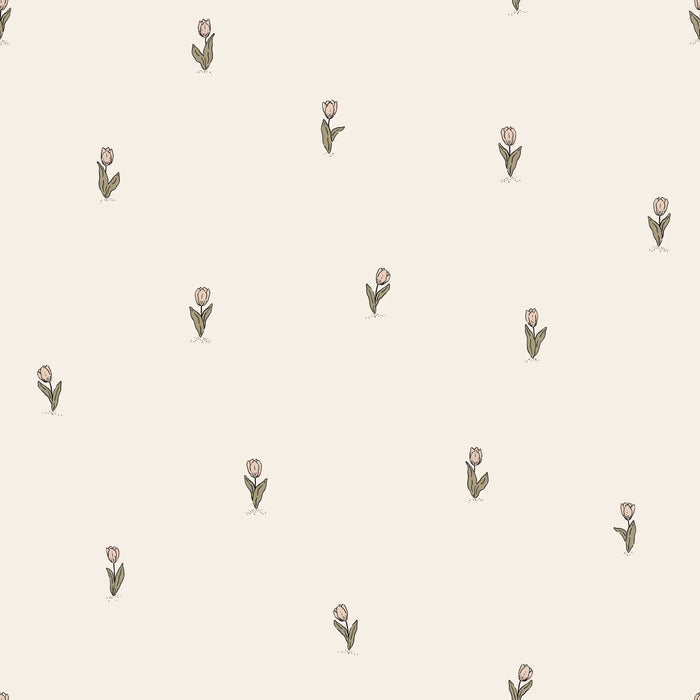 Dutch Tullips Old Rose - Family Fabrics B.V.