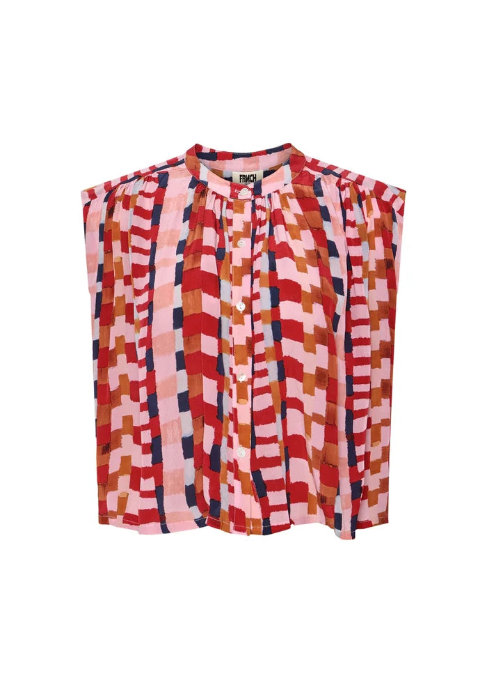 Edlyne Sleeveless Shirt (Multicolour)