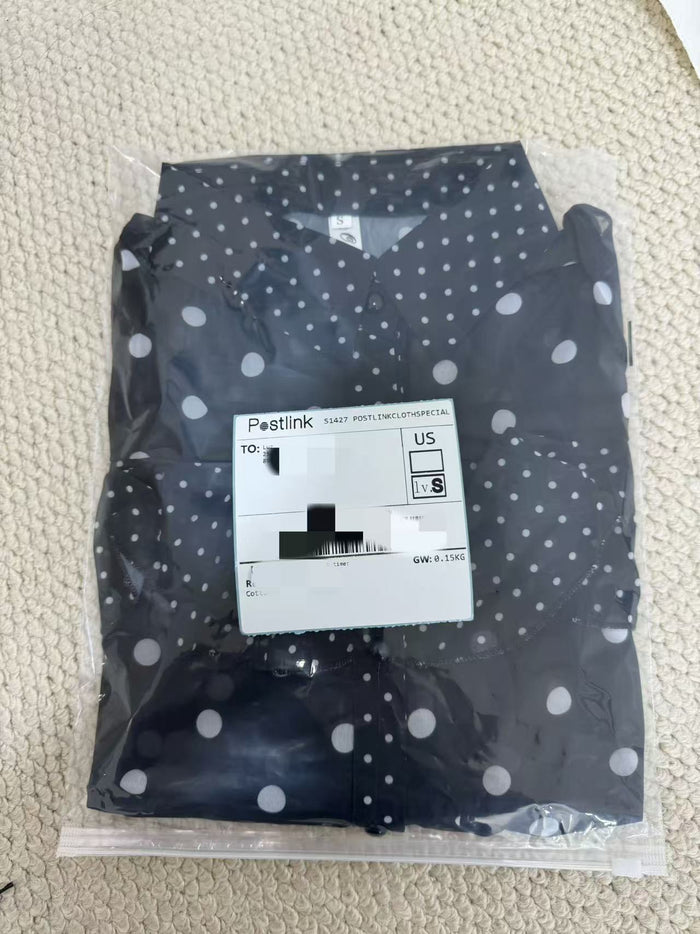 Elegant Polka-Dot Chiffon Blouse