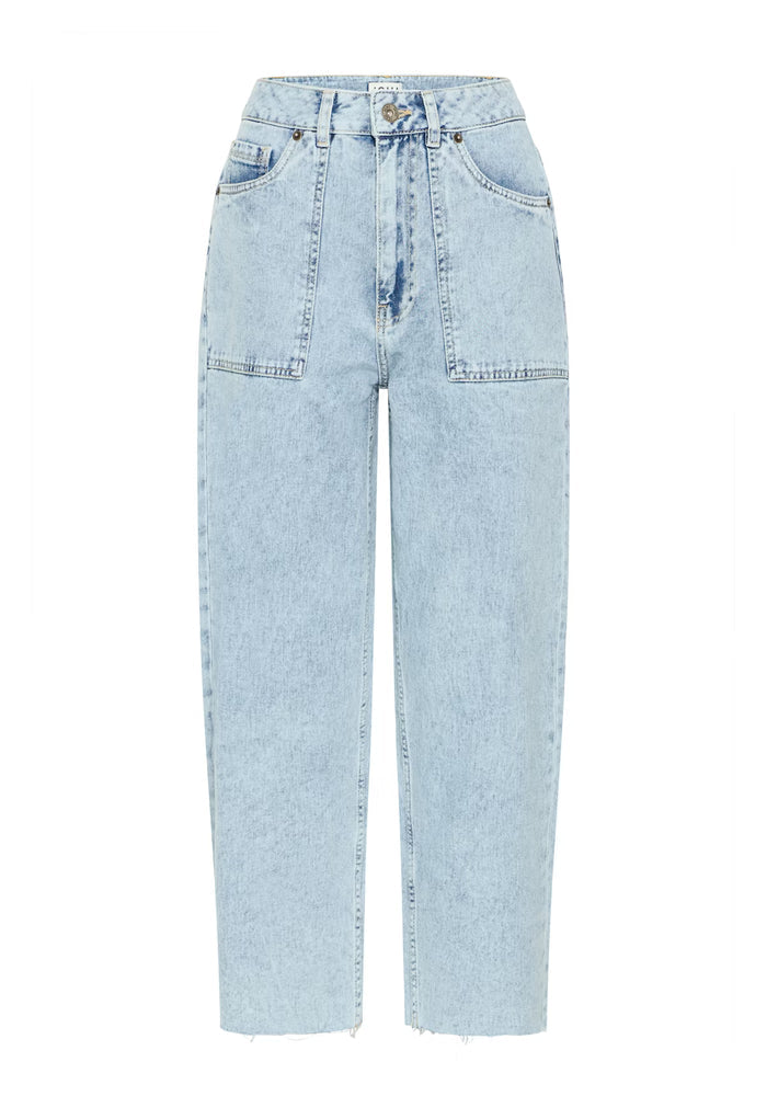 Ella Ankle Length Jeans (Light Blue/Stonewashed)