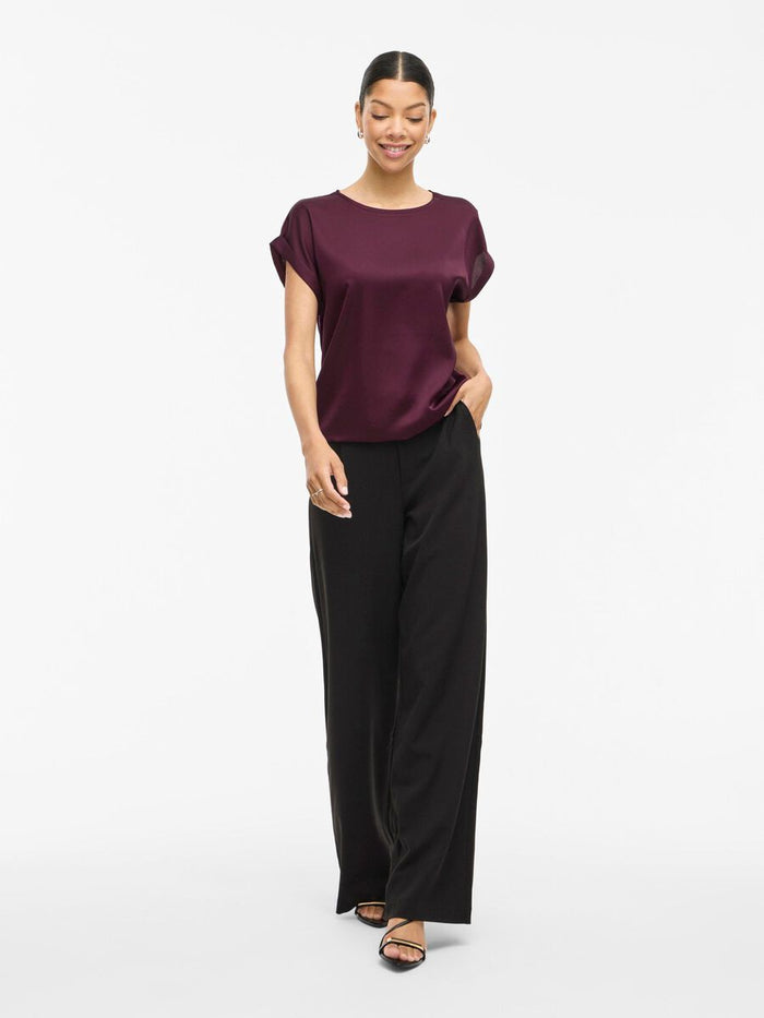 Elle Satin Top (Fig)