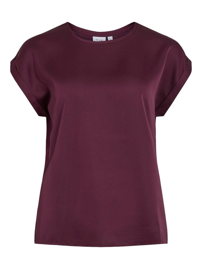 Elle Satin Top (Fig)