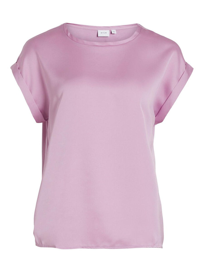 Elle Satin Top (Pastel Lavender)