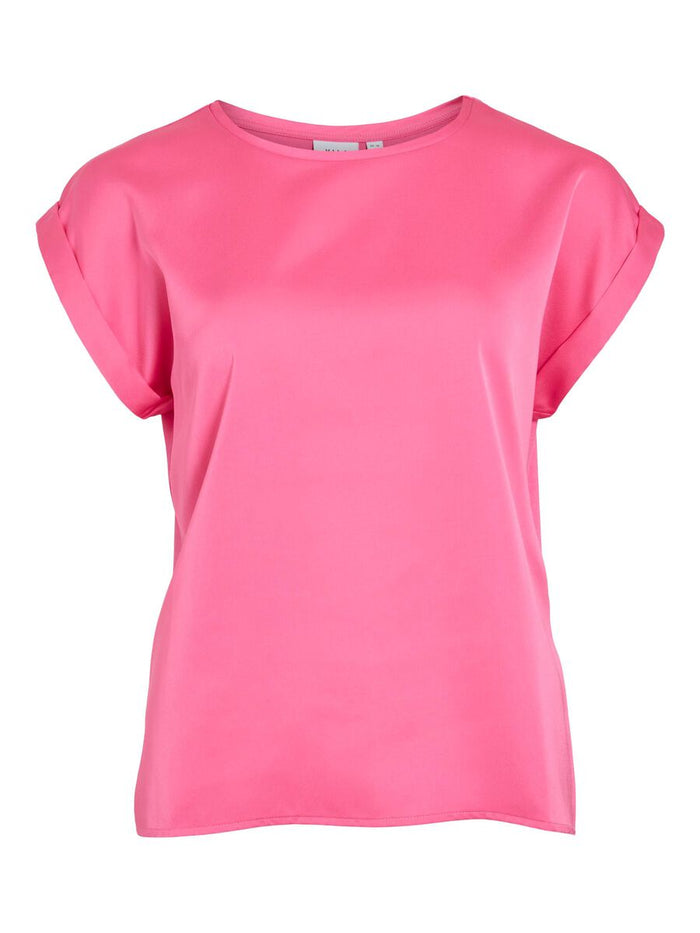 Elle Satin Top (Sangria Sunset)