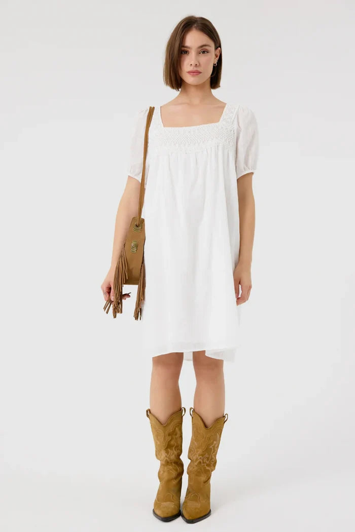 Emerson Mini Dress (White)