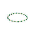 Enewton - Gemstone Gold Sincerity Pattern 3mm Bead Bracelet - Faceted Green Onyx
