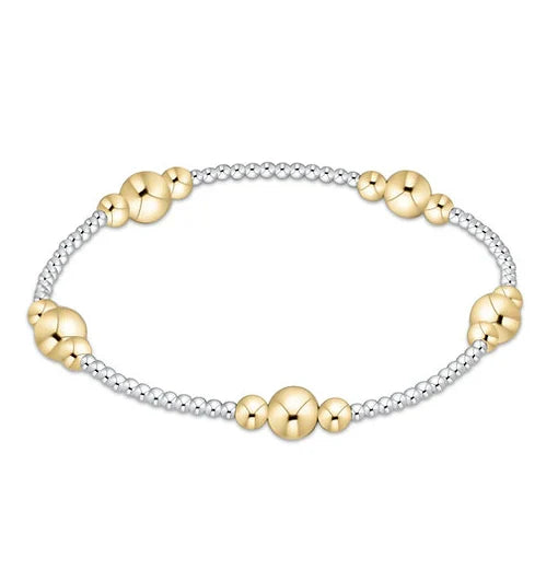 Enewton - Purpose Gold 6mm Bead Bracelet- Mixed Metal