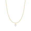 Enewton 17" Choker Beaded- Classic Gold 2mm- Classic Pearl 8mm Charm
