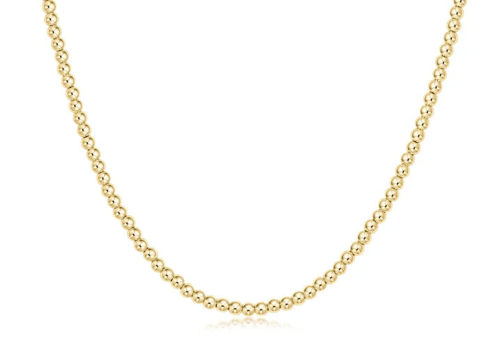 enewton 17" choker classic gold 3mm bead
